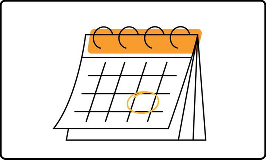 Calendar with a circled date